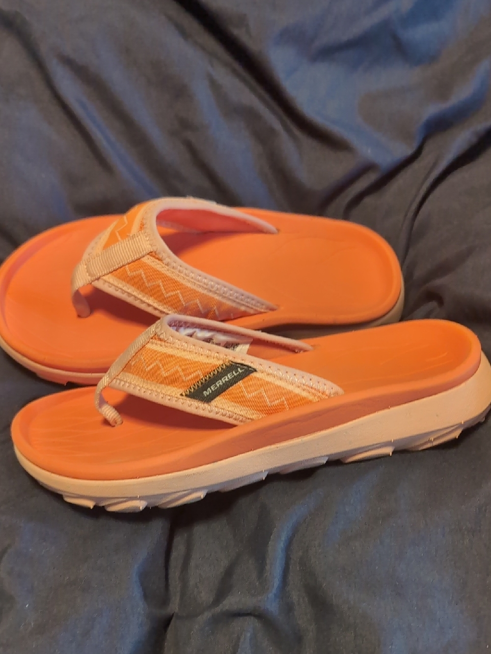 Merrell Orange Women's Supportive Flip Flop Sandals